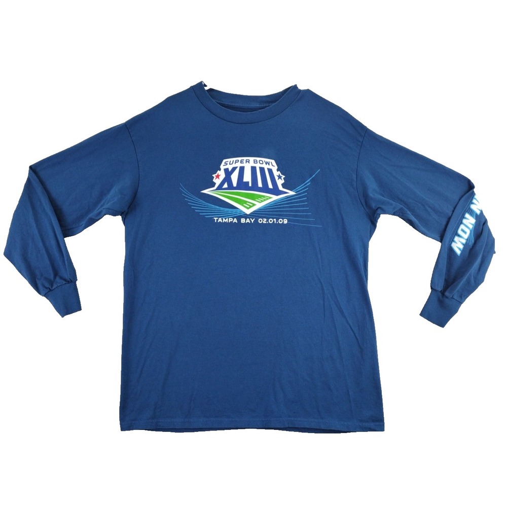 NFL Super Bowl XLIII Tampa Bay 020109 Long Sleeve‎ T Shirt Mens Large